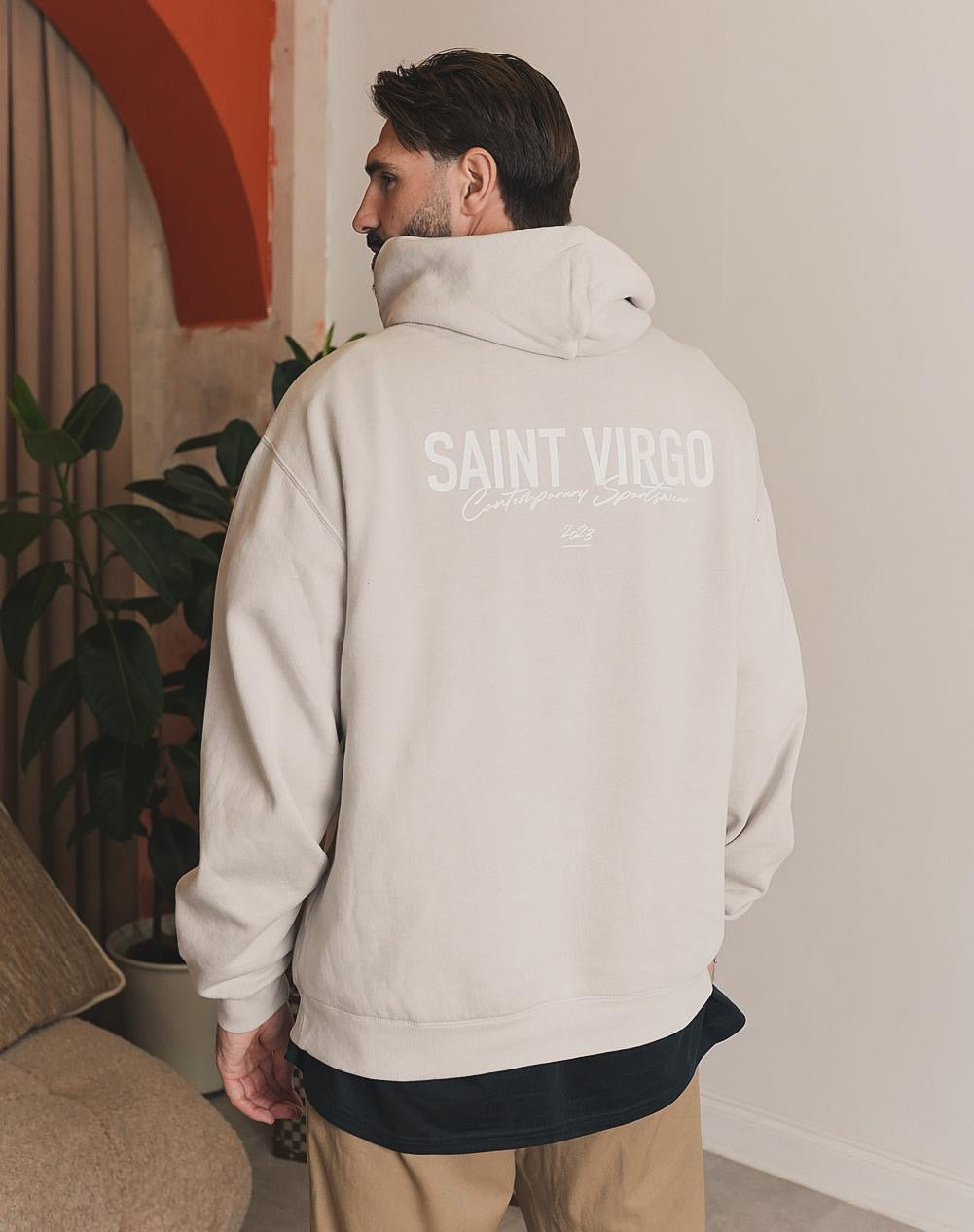Saint Virgo Athlete Hoodie, designed for the modern athlete, offering contemporary sportswear with a focus on athletic essentialism. This ready-to-wear luxury sportswear piece is perfect for those redefining sportswear with style and performance.