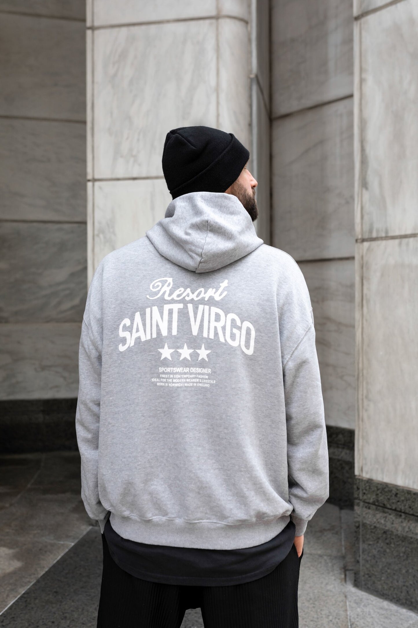 Saint Virgo Resort Hoodie, perfect for leisure and performance, blending contemporary sportswear with luxury fabrics. A piece of athletic essentialism, redefining sportswear for the modern lifestyle.