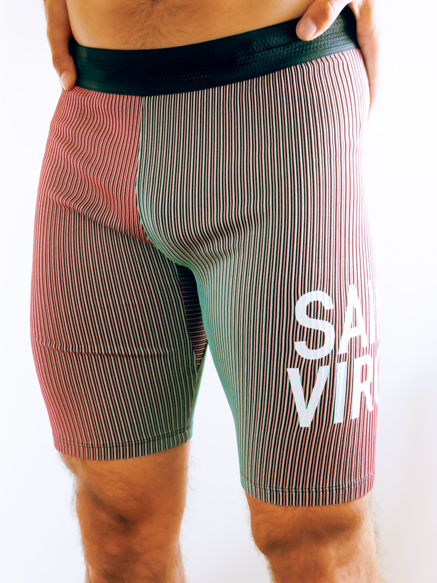 RUN HALF TIGHTS | Red/Blue White