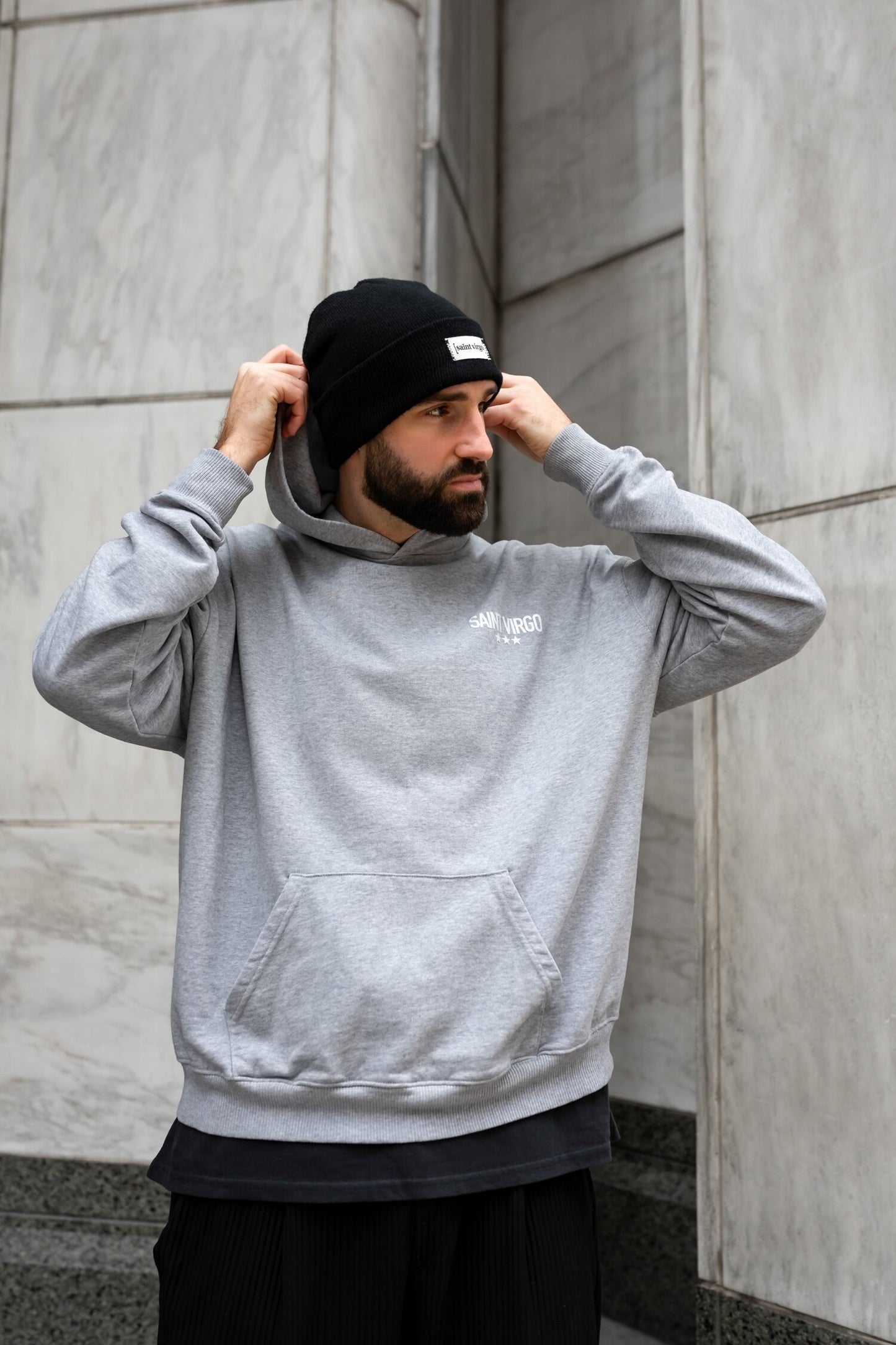 Saint Virgo Resort Hoodie, perfect for leisure and performance, blending contemporary sportswear with luxury fabrics. A piece of athletic essentialism, redefining sportswear for the modern lifestyle.