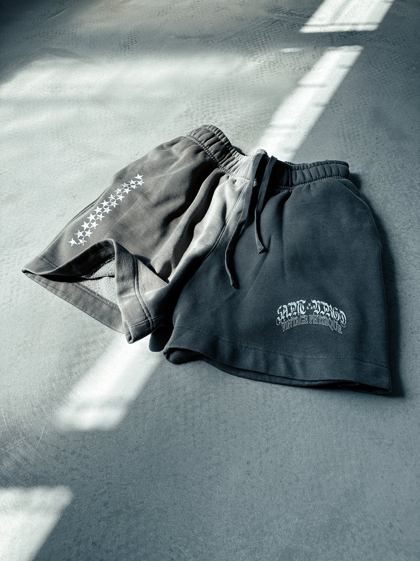 Saint Virgo Vintage Physique Shorts, blending nostalgic design with modern luxury sportswear. Crafted for those who embrace athletic essentialism, redefining sportswear with a vintage-inspired look for active lifestyles.