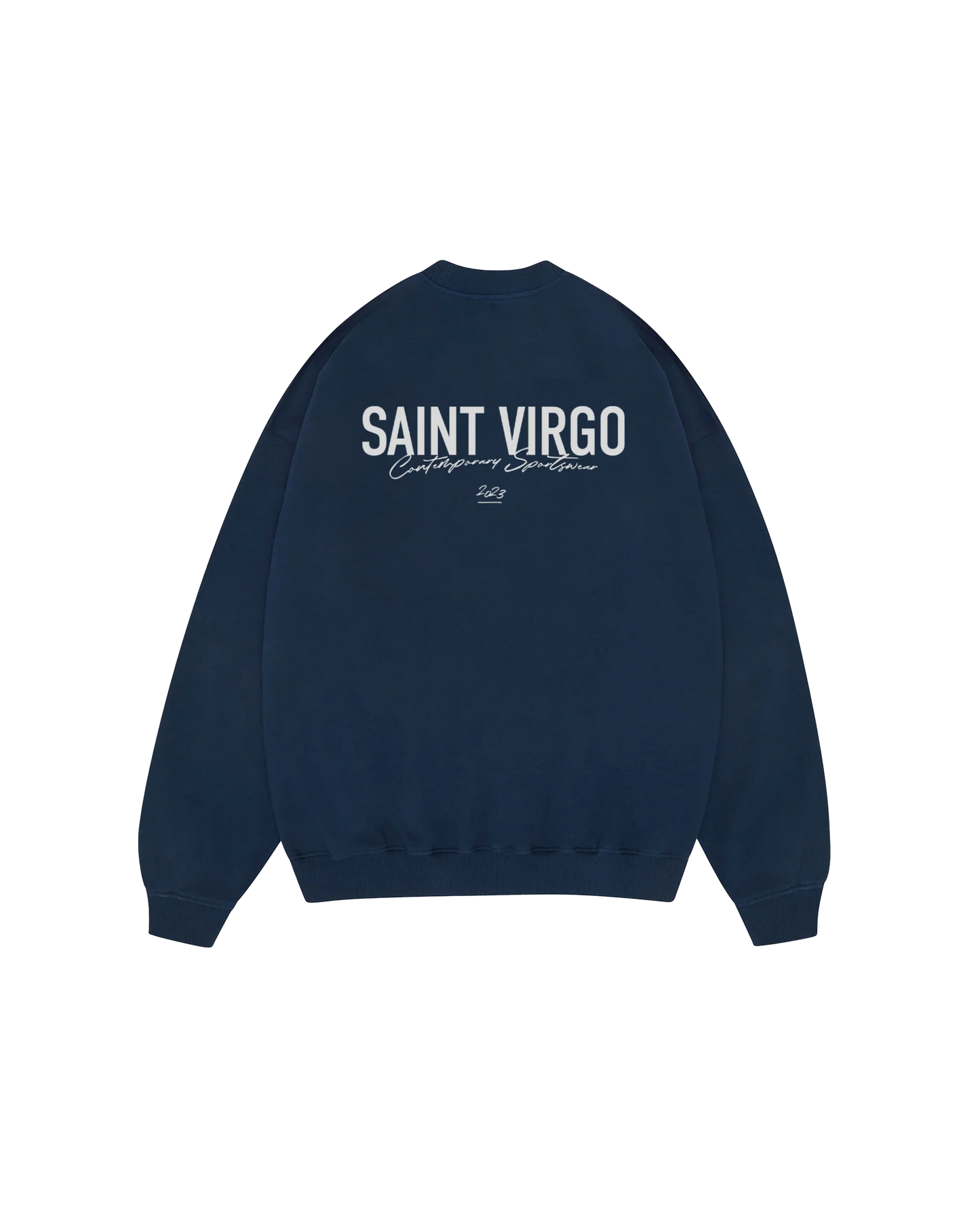 Saint Virgo Athlete Sweatshirt, designed for the modern athlete, offering contemporary sportswear with a focus on athletic essentialism. This ready-to-wear luxury sportswear piece is perfect for those redefining sportswear with style and performance.