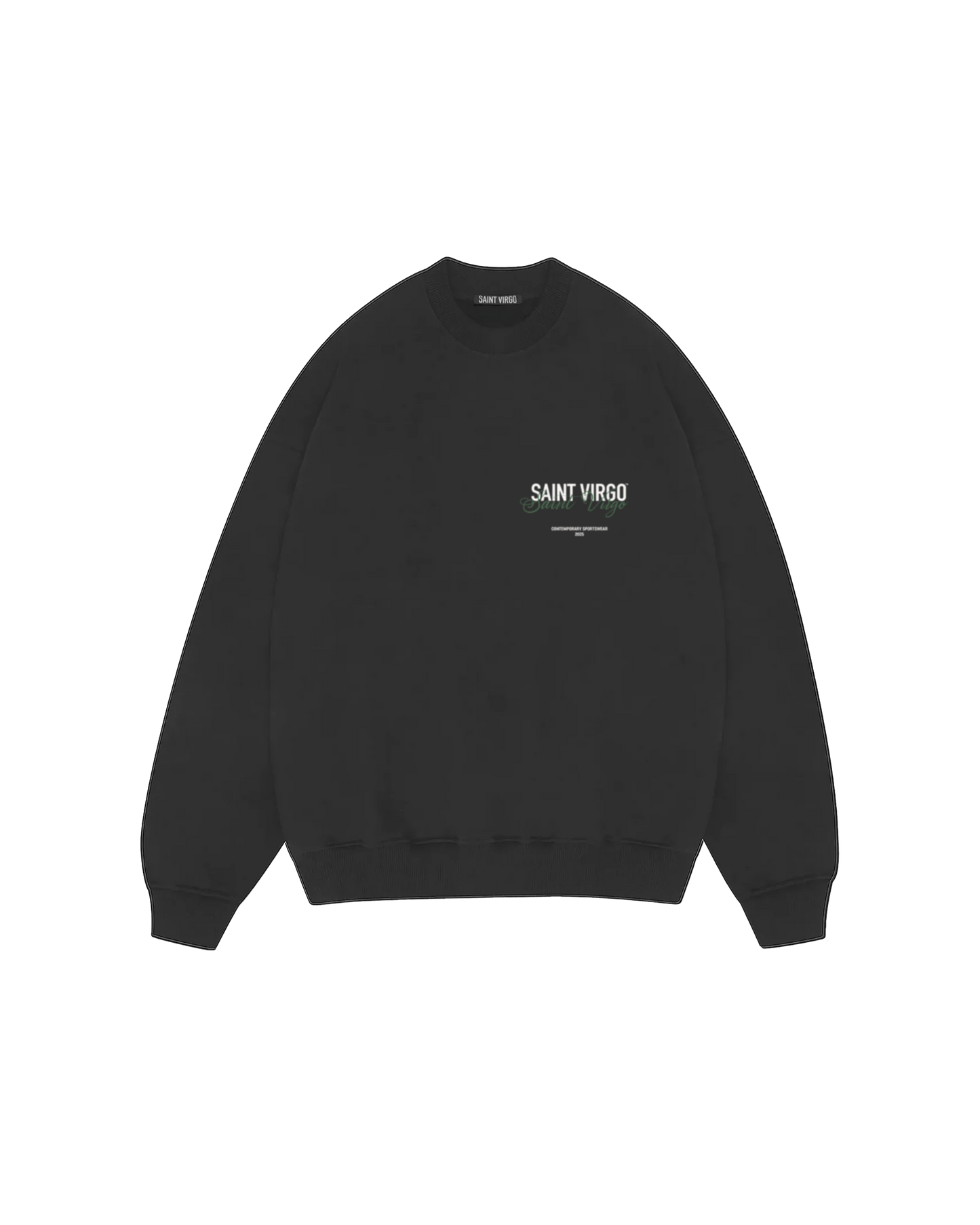 DOUBLE LOGO | Faded Black Sweatshirt