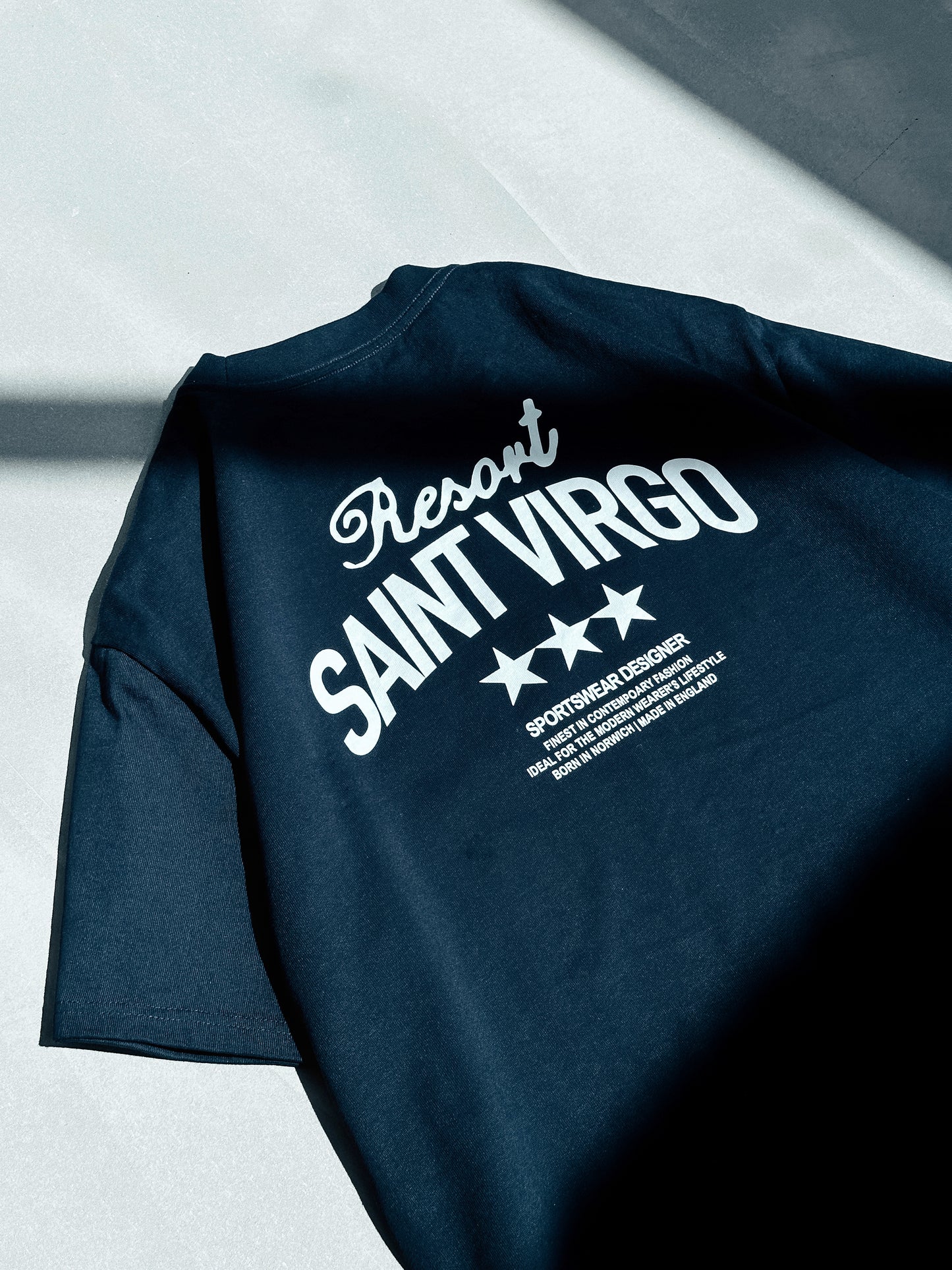 Saint Virgo Resort T-shirt, perfect for leisure and performance, blending contemporary sportswear with luxury fabrics. A piece of athletic essentialism, redefining sportswear for the modern lifestyle.