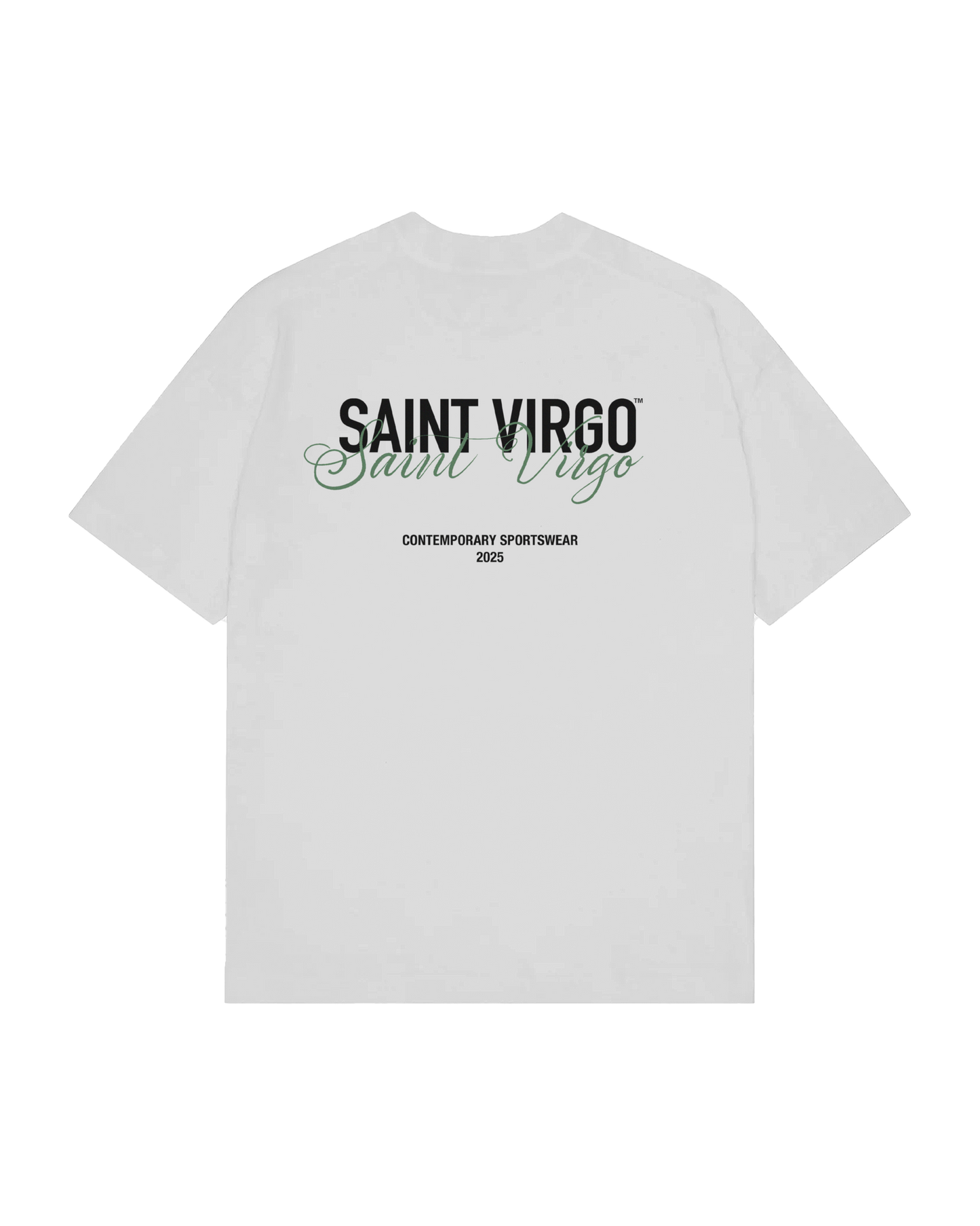 DOUBLE LOGO | Faded White T-Shirt