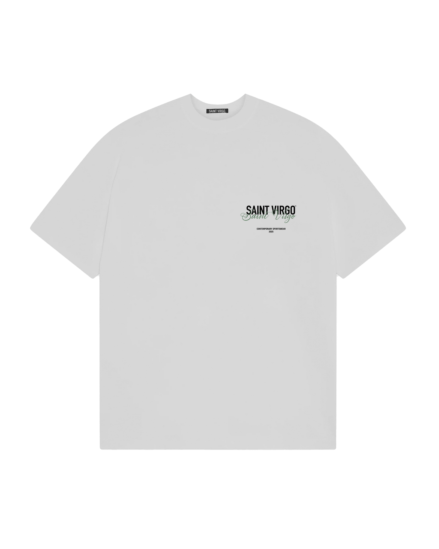 DOUBLE LOGO | Faded White T-Shirt
