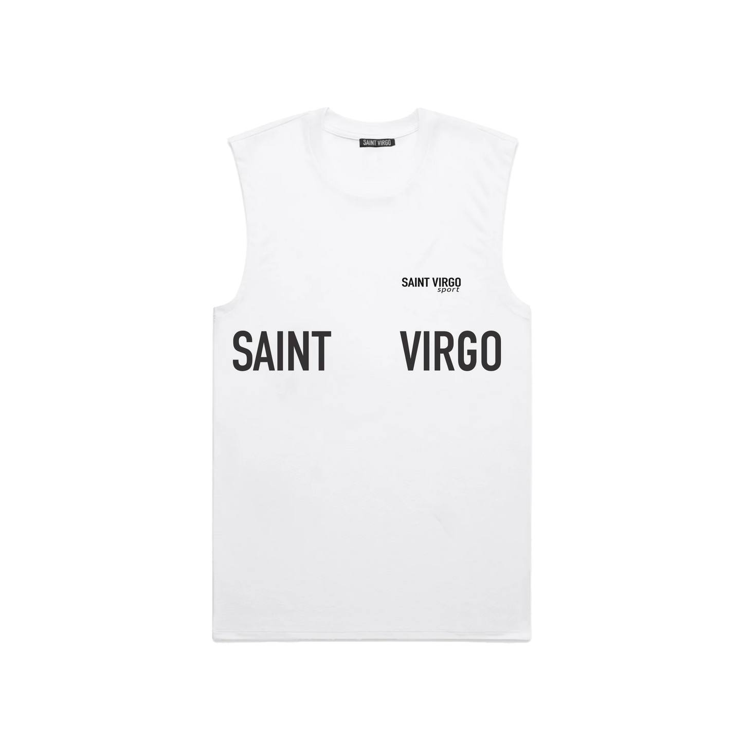 RUN SPLIT LOGO | White Tank