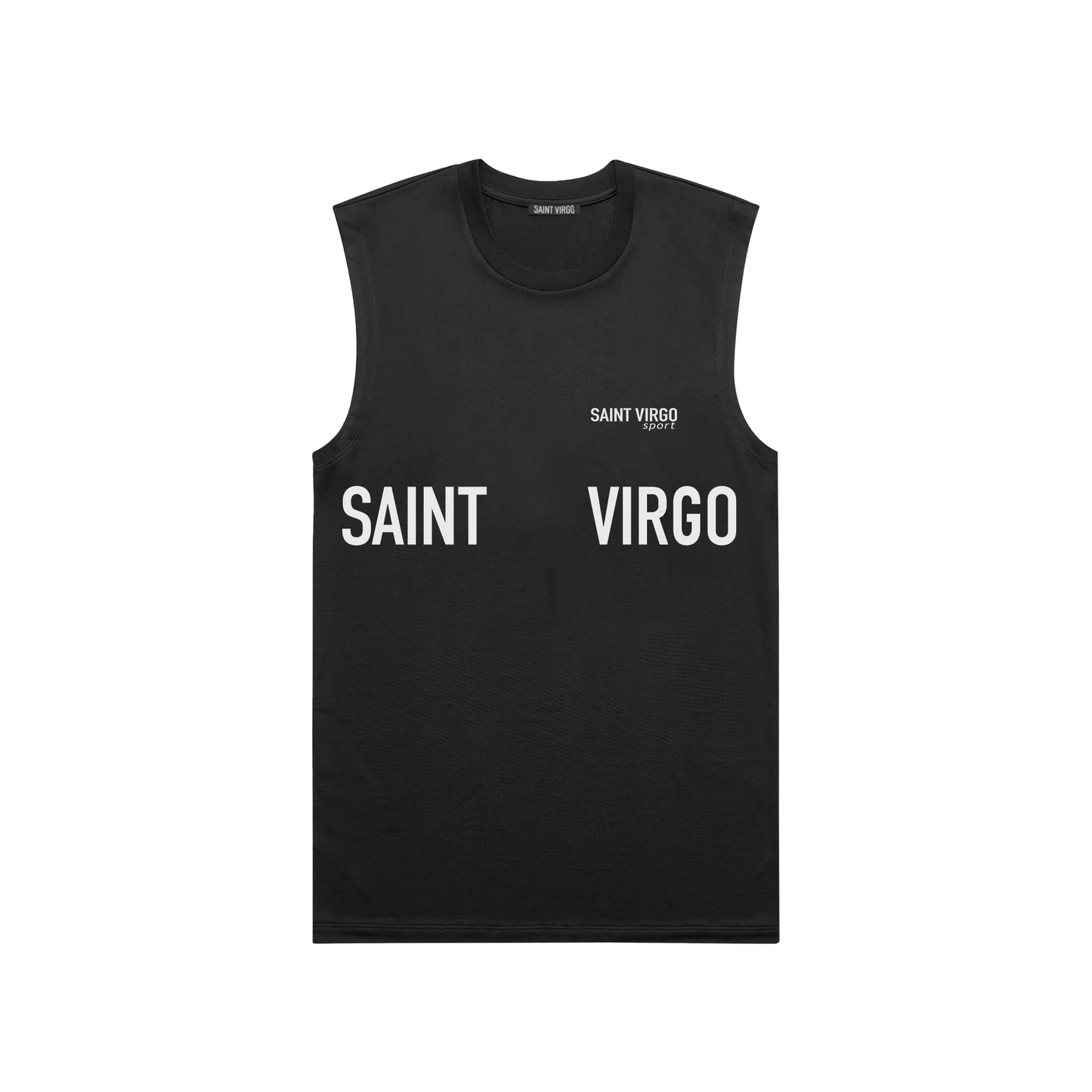 RUN SPLIT LOGO | Black Tank
