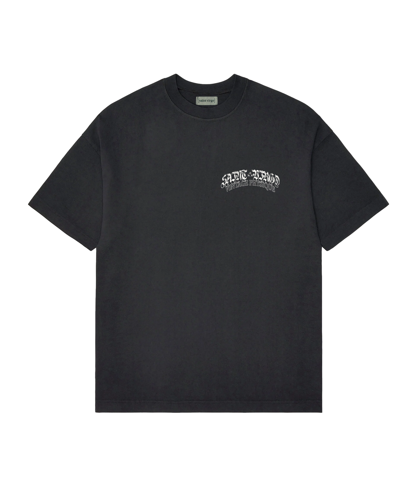 Saint Virgo Vintage Physique T-shirt, blending nostalgic design with modern luxury sportswear. Crafted for those who embrace athletic essentialism, redefining sportswear with a vintage-inspired look for active lifestyles.