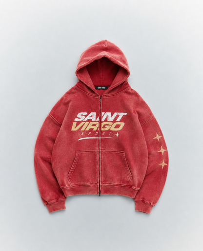 RACER STAR | Sunfaded Red Hoodie