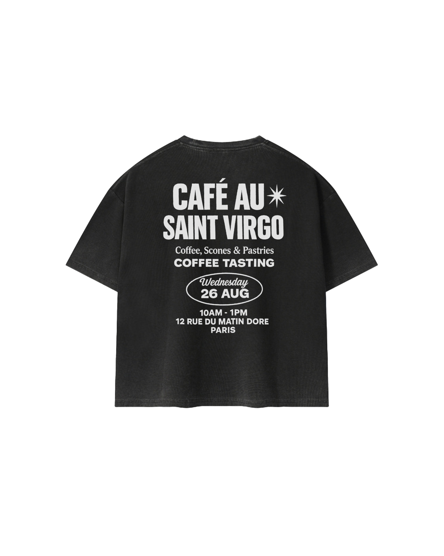CAFE SV | Vintage Black Waffle T-Shirt