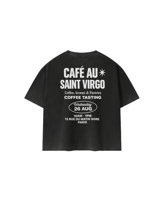 CAFE SV | Vintage Black Waffle T-Shirt