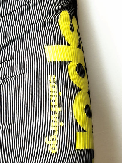 RUN HALF TIGHTS | Black/White Yellow