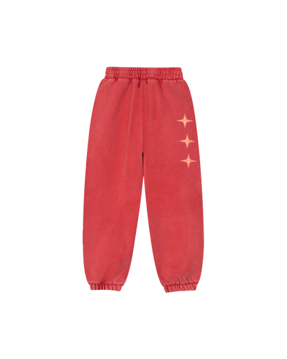 RACER STAR | Sunfaded Red Sweatpants