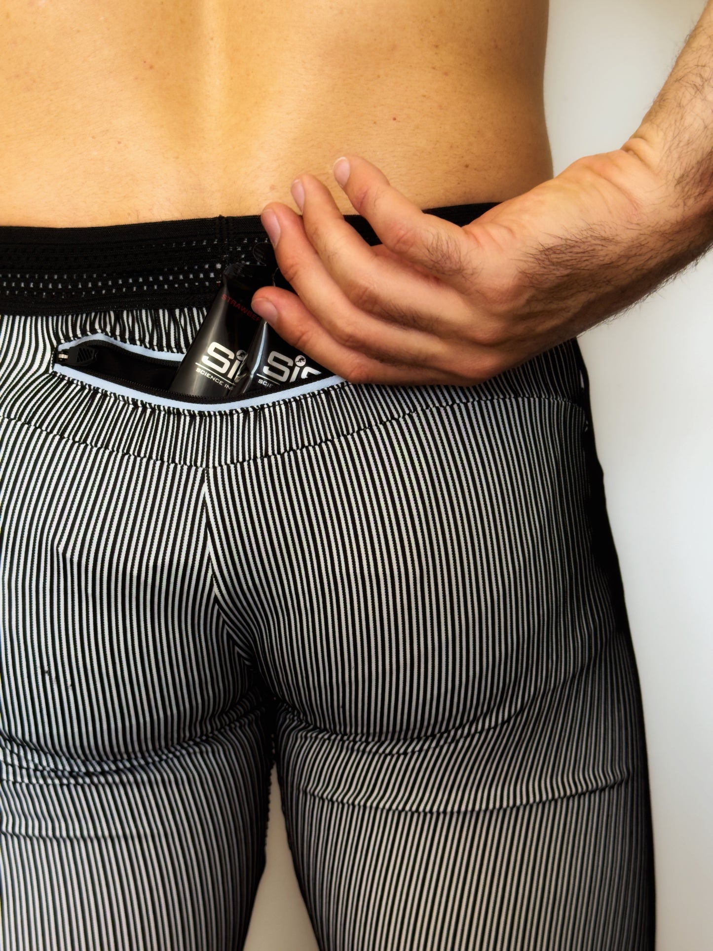 RUN HALF TIGHTS | Black/White Yellow