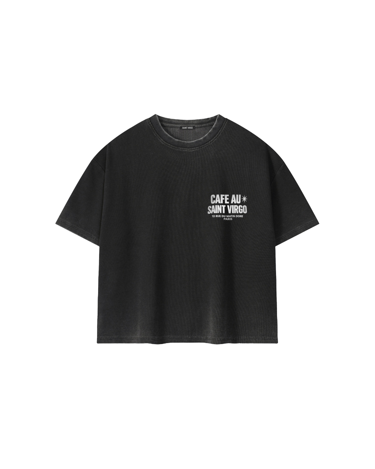 CAFE SV | Vintage Black Waffle T-Shirt