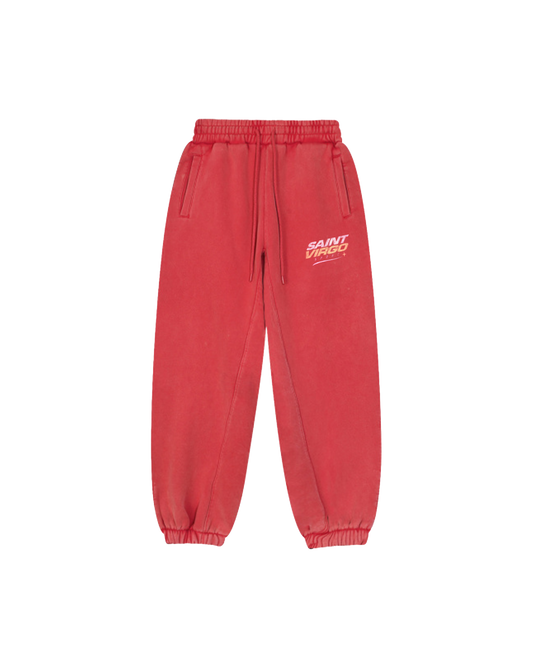 RACER STAR | Sunfaded Red Sweatpants