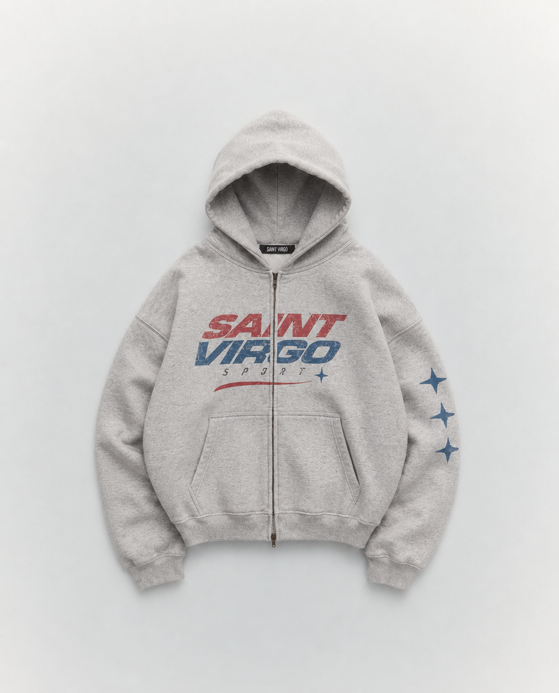 RACER STAR | Marl Grey Hoodie