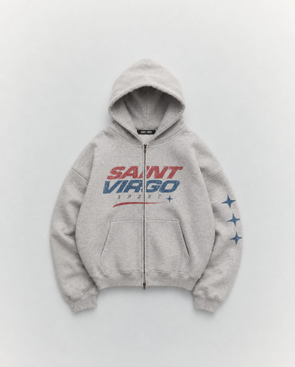 RACER STAR | Marl Grey Hoodie