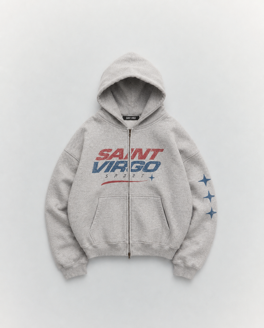 RACER STAR | Marl Grey Hoodie