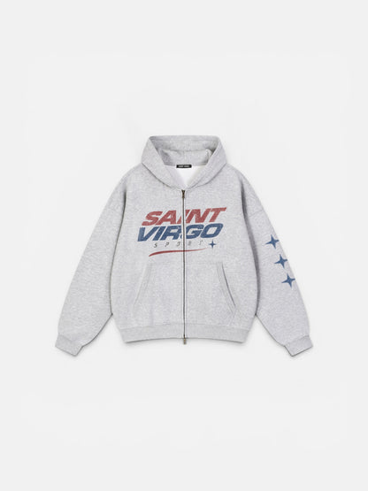 RACER STAR | Marl Grey Hoodie