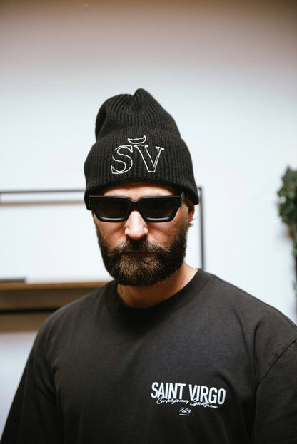 SV CUFFED | Black Beanie