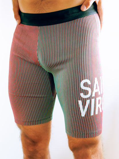 RUN HALF TIGHTS | Red/Blue White