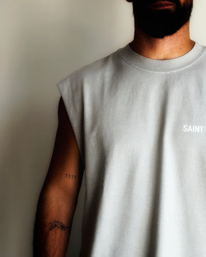 ATHLETE | Vintage Grey Cut Off Tank