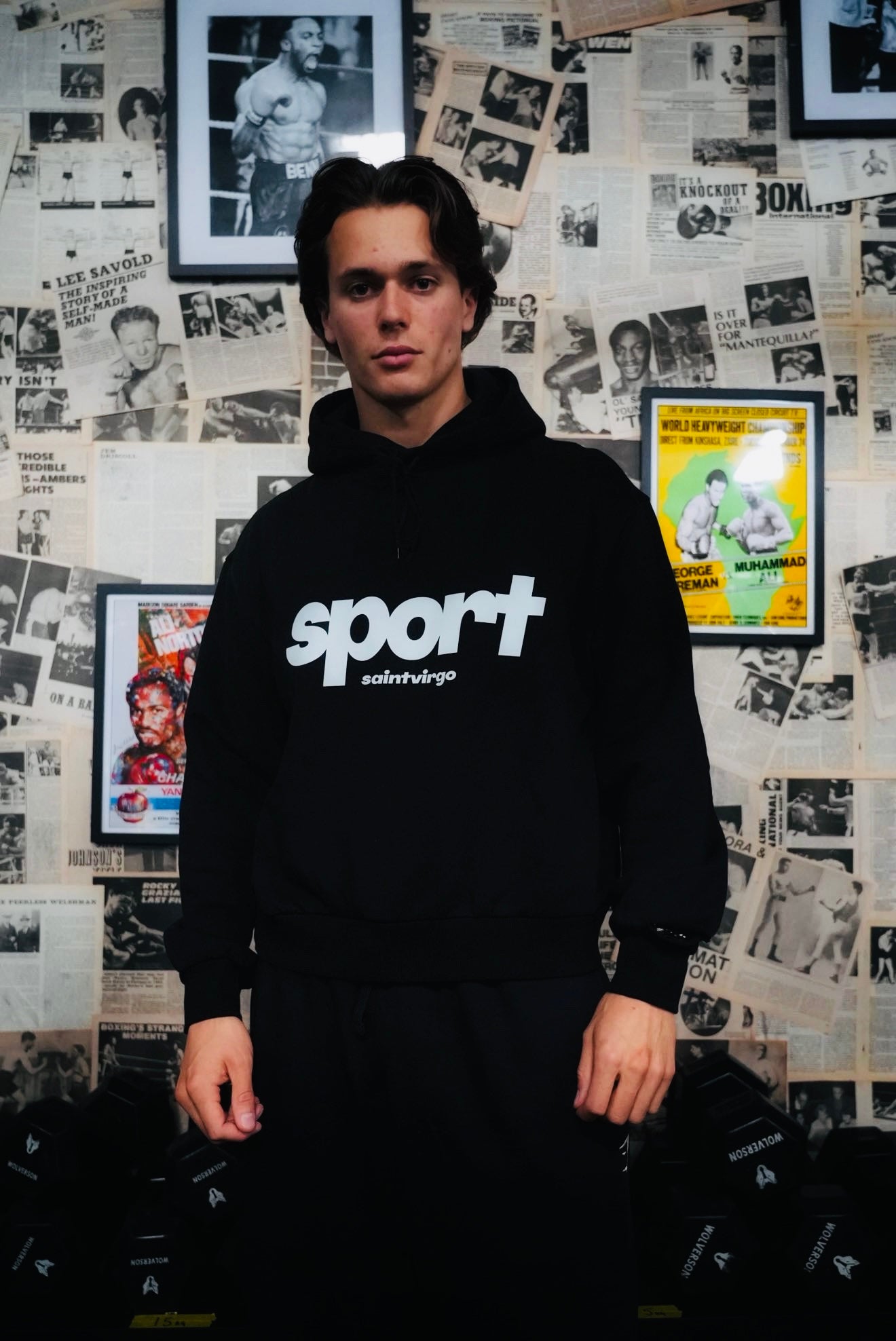SPORT | Distressed Black Hoodie