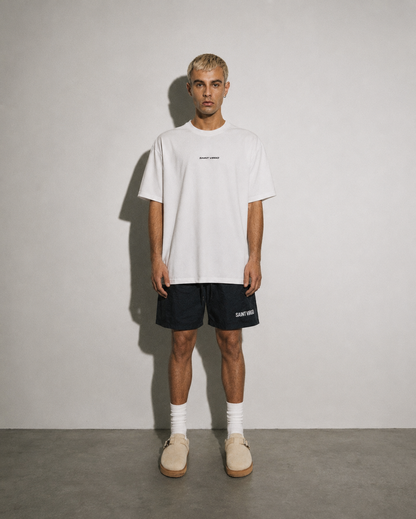 NYLON LOGO | Black/White Shorts