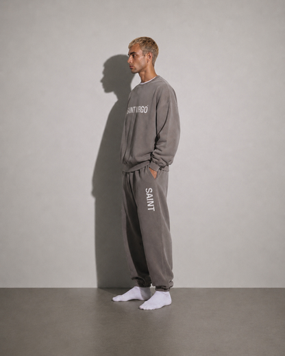 SPILT LOGO | Washed Black Sweatshirt