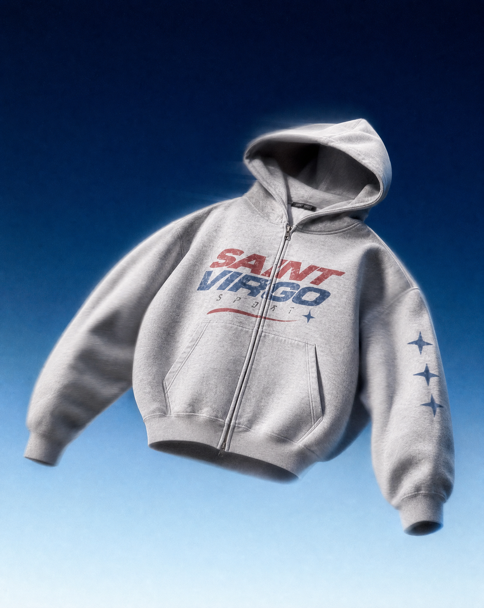 RACER STAR ZIPPED HOODIE