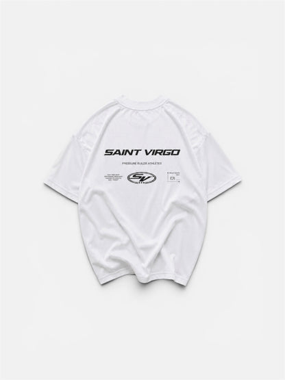 PRESSURE BUILDS ATHLETES | White Performance T-Shirt