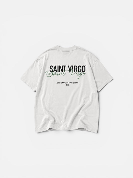 DOUBLE LOGO | Washed White T-Shirt