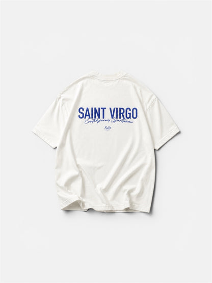 ATHLETE | Vintage White/Navy T-Shirt