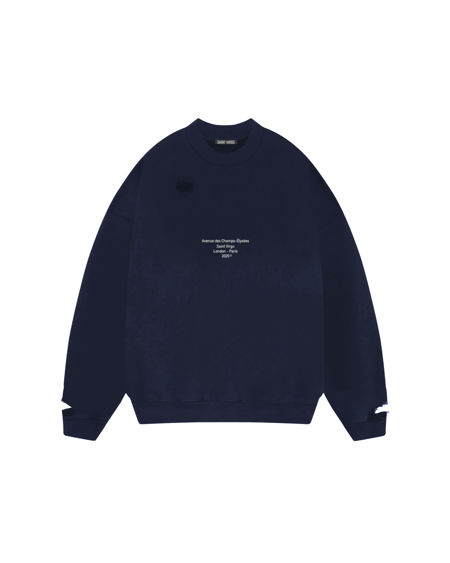 Saint Virgo Navy Distressed Sweatshirt