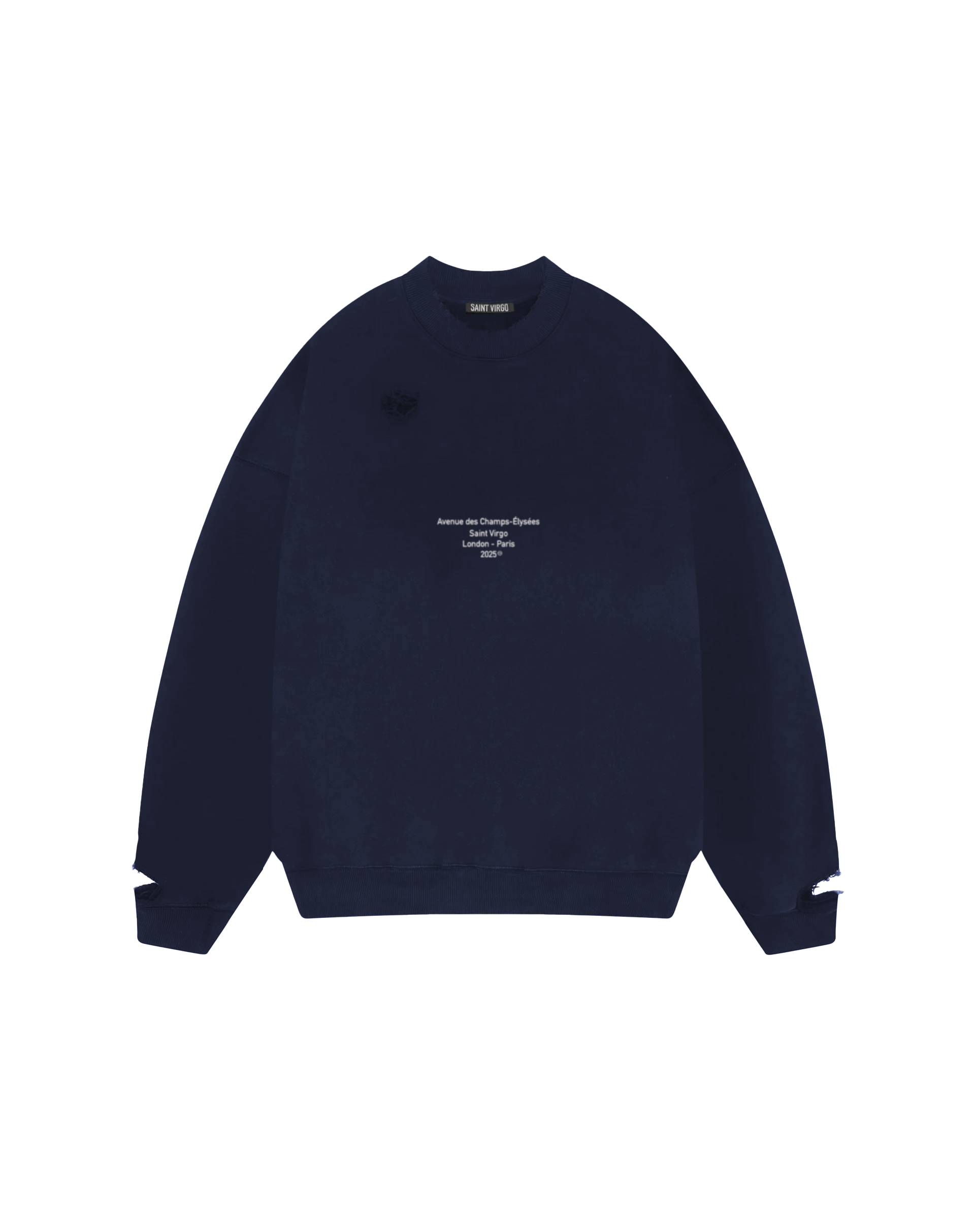 Saint Virgo Navy Distressed Sweatshirt