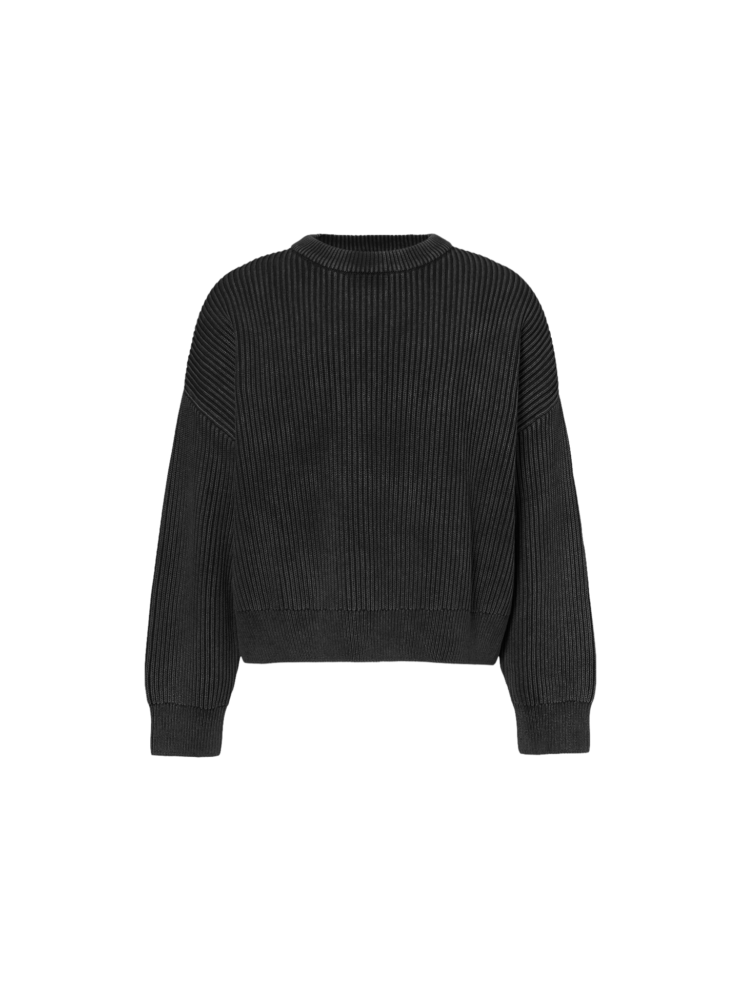 SAINT VIRGO | Acid Washed Black Knit Jumper