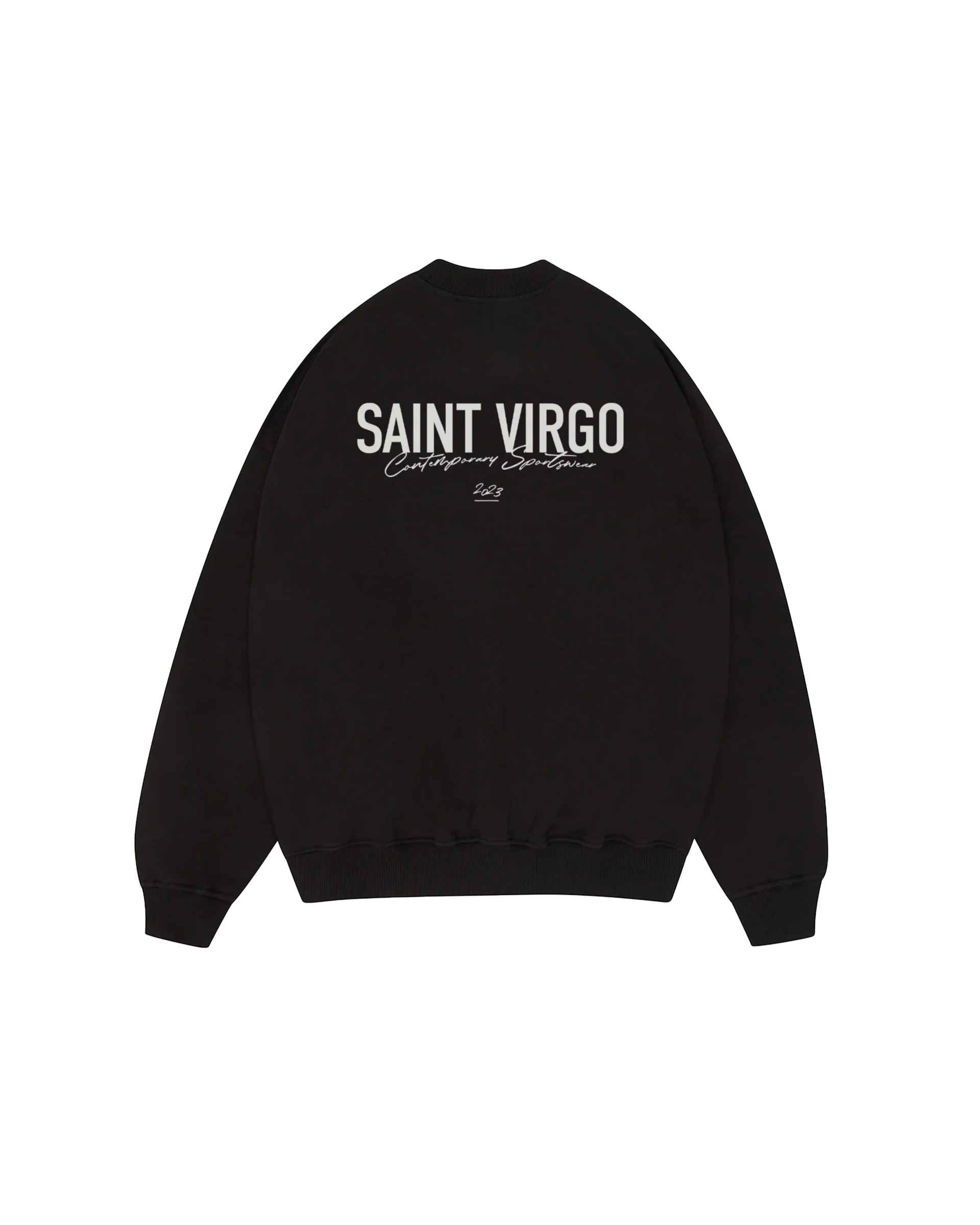 Saint Virgo Athlete Sweatshirt, designed for the modern athlete, offering contemporary sportswear with a focus on athletic essentialism. This ready-to-wear luxury sportswear piece is perfect for those redefining sportswear with style and performance.