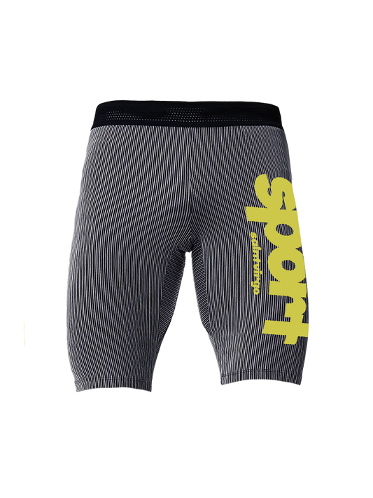 RUN HALF TIGHTS | Black/White Yellow