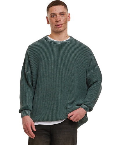 SAINT VIRGO | Acid Washed Race Green Knit Jumper