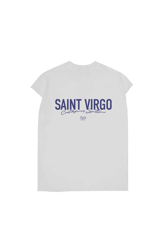 ATHLETE | Vintage White/Navy Cut Off Tank