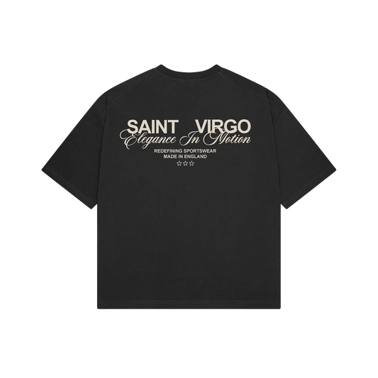 Saint Virgo Elegance T-shirt, combining contemporary sportswear with luxury design, offering a refined style that embodies athletic essentialism and is redefining sportswear for sophisticated lifestyles.