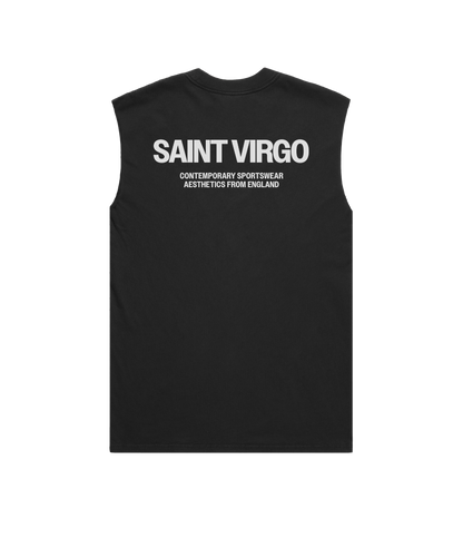 SAINT VIRGO | Faded Black Cut Off Tank