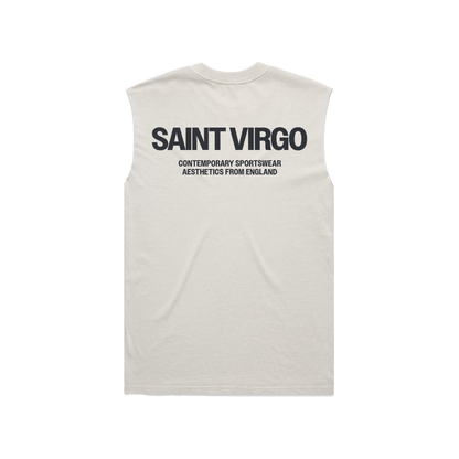 SAINT VIRGO | Faded Bone Cut Off Tank