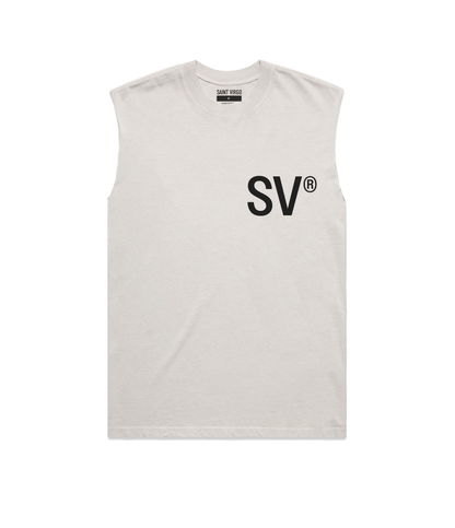 SAINT VIRGO | Faded Bone Cut Off Tank