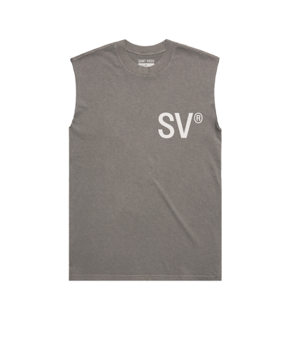 SAINT VIRGO | Washed Black Cut Off Tank