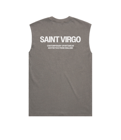 SAINT VIRGO | Washed Black Cut Off Tank