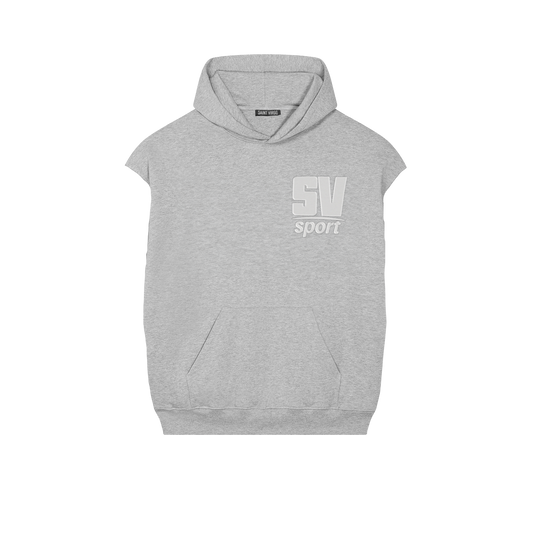 SPORT LEGACY | Grey Cut Off Hoodie