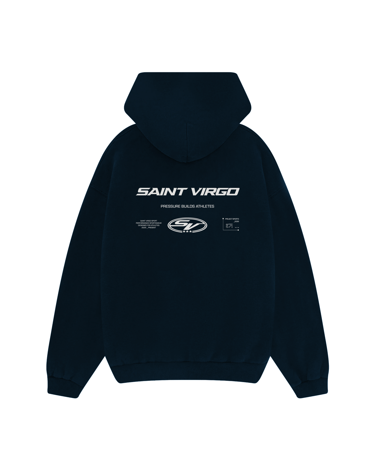 PRESSURE BUILDS ATHLETES | Navy Hoodie